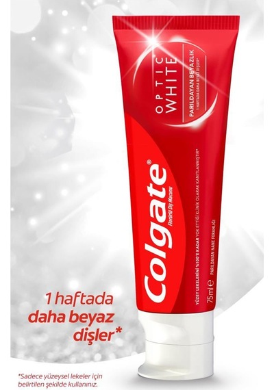 Colgate Optic White Parıldayan Beyazlık Beyazlatıcı Diş Macunu 4 x 75 ML
