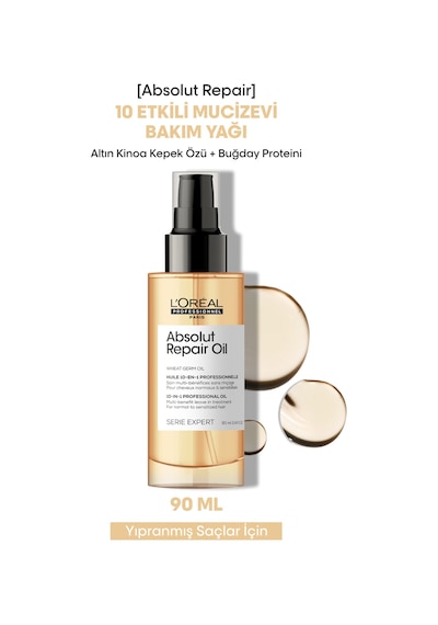 Paris Serie Expert Absolut Repair Yıpranmış Saçlar İçin 10 Etkili Mucizevi Bakım Yağı 90ml