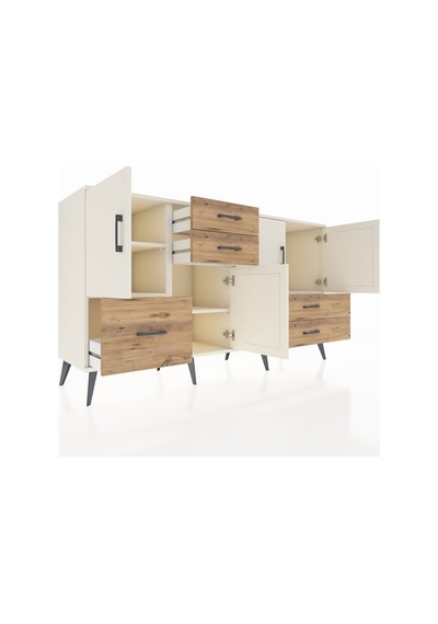 Hyperion Konsol 4 Raflı 5 Çekmeceli 4 Kapaklı 176x44x99 Aytaşı-aytaşı/çam Aytası - Aytası Hyperion Konsol 4 Raflı 5 Çekmeceli 4 Kapaklı 176x44x99 Aytaşı-aytaşı/çam Aytası - Aytası
