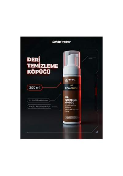 Araç Oto Deri Temizleme Köpüğü Apc 200ml Lutra