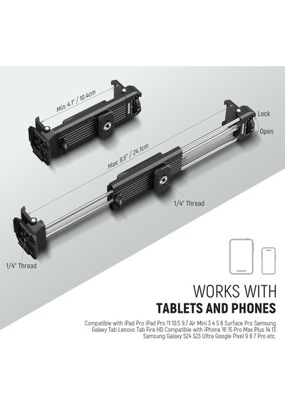 İpad Uyumlu Tripod Montaj Adaptörü, Metal Tablet Kelepçesi Cold Shoe, Arca Tip Taban, Nato Arayüz, İpad Uyumlu Mini Air Pro Surface Pro 7,9 İnç İla 12,9 İnç İçin Tablet Tutucu, Pa100 İpad Uyumlu Tripod Montaj Adaptörü, Metal Tablet Kelepçesi Cold Shoe, Arca Tip Taban, Nato Arayüz, İpad Uyumlu Mini Air Pro Surface Pro 7,9 İnç İla 12,9 İnç İçin Tablet Tutucu, Pa100