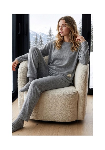 Pijamoni Kadın Bisiklet Yaka Uzun Kol Selanik Kışlık Pijama Takımı 1155-1 - 1 Adet Grimelanj Pijamoni Kadın Bisiklet Yaka Uzun Kol Selanik Kışlık Pijama Takımı 1155-1 - 1 Adet Grimelanj