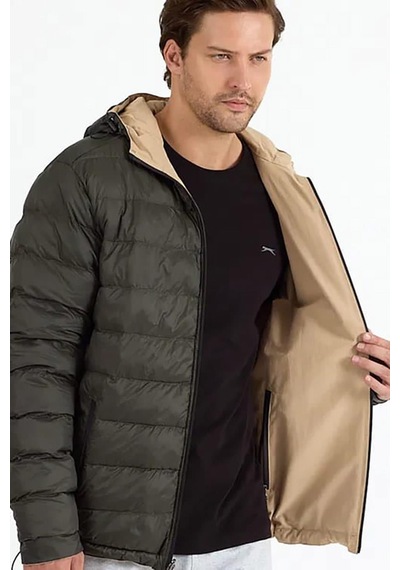 Slazenger Brelıs Erkek Çift Taraflı Bej Haki Mont & Kaban Slazenger Brelıs Erkek Çift Taraflı Bej Haki Mont & Kaban