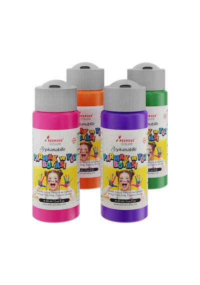 Ara Renkler Parmak Boyası 4&apos Lü Set 4x60 Ml