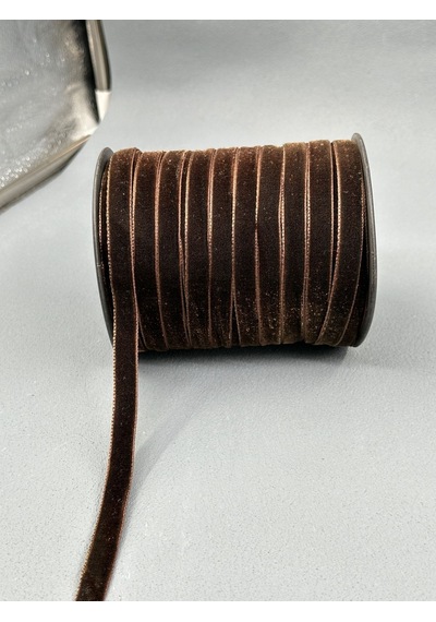 Paşateks- 1 Cm Düz Kadife-5 Metre S.kahve