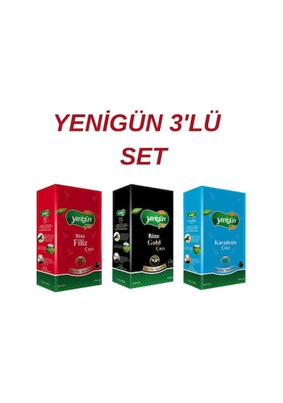 Yenigün Filiz + Gold + Karadeniz Çayı 3 x 1 KG