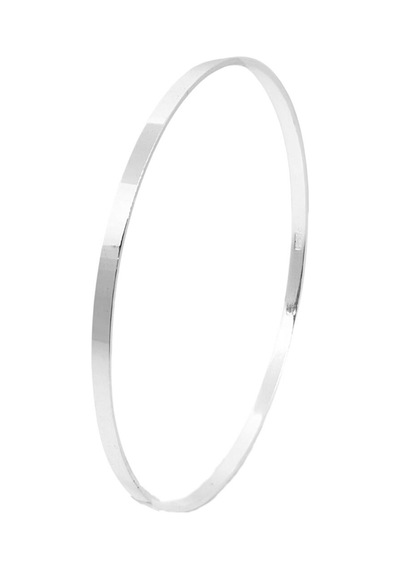 Oya Silver Köşeli Düz Gümüş Ajda Bilezik İçten 6.3cm Incabg1