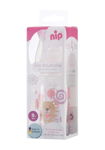 Tr Wide Neck Bottle 125 Ml Antikolik Cam Biberon Kız, Mavi