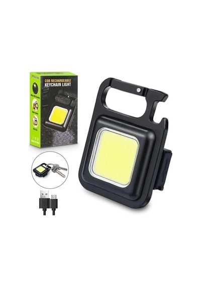 Nanopro Metal Kasa Led, Anahtarlık El Feneri, Mıknatıslı, Kamp Aydınlatma 800mah Siyah
