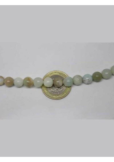 Çeyrek Dizi 9cm Uzunluğundadır Amazonit Taşı Çeyrek Dizi 8mm Çok Renkli