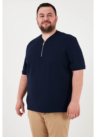 Buratti Büyük Beden Pamuklu Regular Fit Erkek T Shirt 5902653B Lacivert