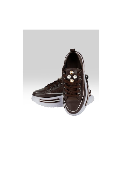 Tw Tonny White Tokyo 172-1 Bağcıklı Unisex Spor Sneaker Ayakkabı Kahverengi