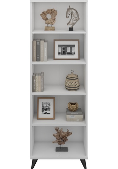 Simple Kitaplık 5 Raflı 60x30x176 Beyaz Beyaz Simple Kitaplık 5 Raflı 60x30x176 Beyaz Beyaz