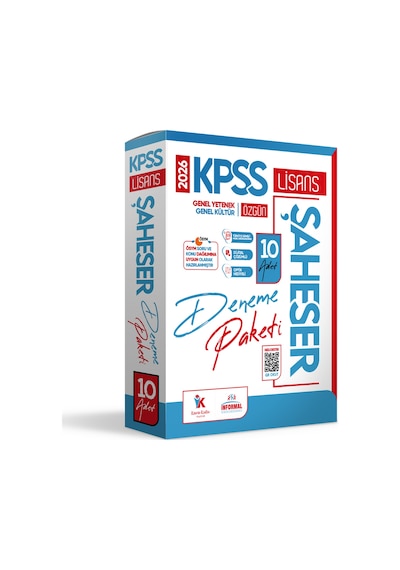 2026 KPSS GYGK ŞAHESER Türkiye Geneli Kurumsal 10lu Dijital Çözümlü Paket Deneme