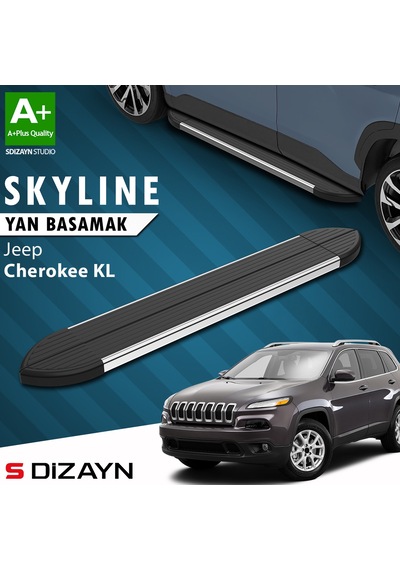 S-dizayn Jeep Cherokee Kl Skyline Krom Yan Basamak 173 Cm 2013-2023 A+ Kalite
