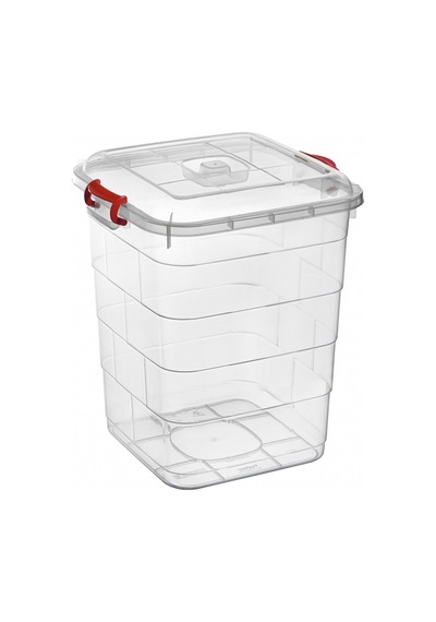 Gıda Bakliyat Saklama Kabı Kovası Şeffaf 55 Litre