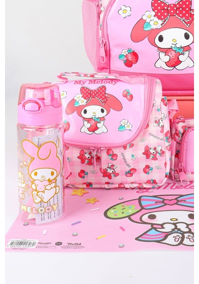 X Dekomus Lisanslı My Melody Sweet Berry Collection Okul,termoslu Beslenme Ve Kalem Çantası,beslenme Kabı,matara Açık Gri