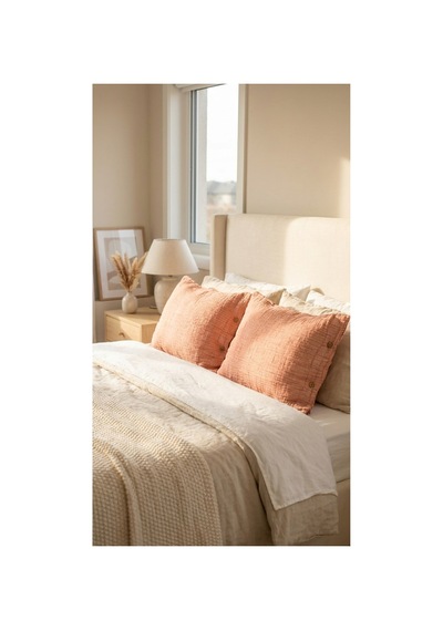 4 Katlı Müslin Naturel %100 Pamuklu 2 Adet Yastık Kılıfı 50x70cm Somon - 875312156 Somon