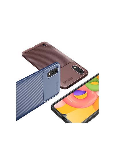 Galaxy A01 Kılıf Zore Negro Silikon Kapak Lacivert