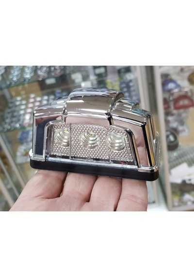 Krom Plaka Lambasi (2 Adet) -Ledli Krom Plaka Lambasi 12-24 Volt 533770274