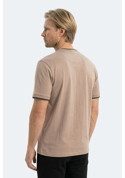 Slazenger Zavıer Erkek Pamuklu Kahve Tişört