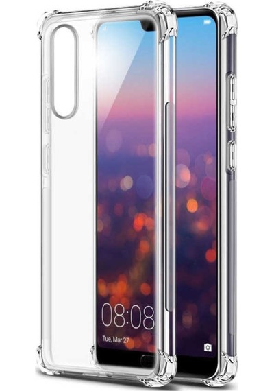 Noktaks - Huawei P20 Pro Uyumlu Kılıf Şeffaf Koruyucu Nitro Anti Shock Silikon - Renksiz - T4102