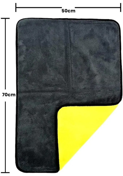 Nobera Profesyonel Oto Kurulama Bezi 750 Gsm Çift Taraflı Süper Emici Mikrofiber Bez 50x70 Cm Araç Cam Toz Temizlik Bezi