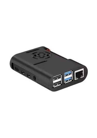 Raspberry Pi 4 Fan Case-siyah