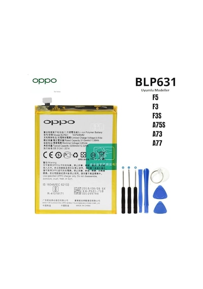 Senalstore Oppo A73-a75s-a77 Pil Batarya Blp631+tamir Seti
