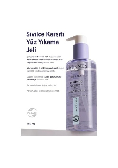 Derma Sivilce Karşıtı Yüz Yıkama Jeli, 250 Ml