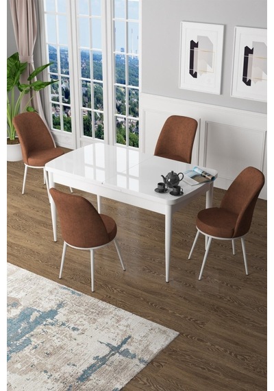 Canisa Concept Canisa Zen Serisi 1.sınıf Mdf Açılabilir Mutfak Masası Takımı Beyaz Masa +4 Kiremit Sandalye Masa Beyaz Sandalyeler Kiremit Canisa Concept Canisa Zen Serisi 1.sınıf Mdf Açılabilir Mutfak Masası Takımı Beyaz Masa +4 Kiremit Sandalye Masa Beyaz Sandalyeler Kiremit