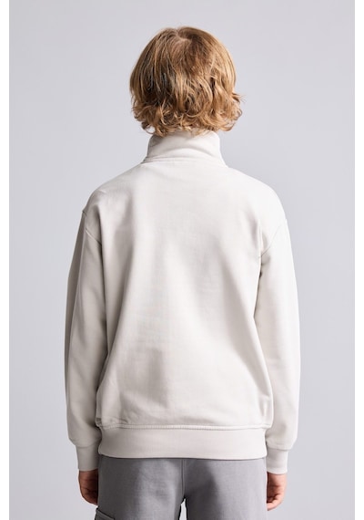 Defacto Oversize Yarım Fermuarlı Dik Yaka Sweatshirt Erkek Çocuk H7132a826augr294 Gri-gr294