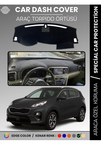 Kia Sportage 2017-2020 Torpido Örtüsü Ön Panel Halı Torpido Koruma Tam Uyum Araca Özel Kaymaz - 187 Stiloto