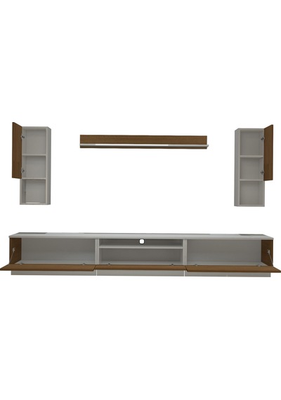 Decoraktiv Trendstyle 270das Mdf Tv Ünitesi Tv Sehpası - Beyaz Ceviz Ahşap - Beyaz Decoraktiv Trendstyle 270das Mdf Tv Ünitesi Tv Sehpası - Beyaz Ceviz Ahşap - Beyaz