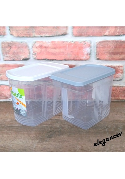 Plastik Ikili Erzak Saklama Kabı -Kiler Saklama- 2500 Ml Haci Mli Çok Renkli