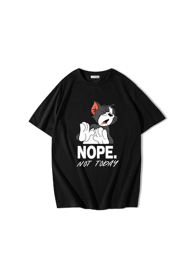 Brz Collectıon Brz Collection Unisex Oversize Nope Not Today T-shirt Siyah Brz Collectıon Brz Collection Unisex Oversize Nope Not Today T-shirt Siyah