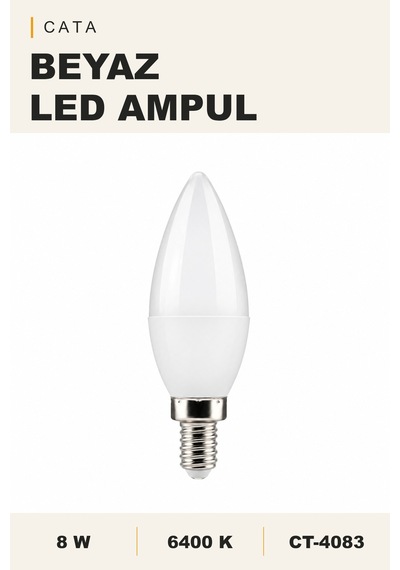 Cata 8w E14 Beyaz Led Ampul