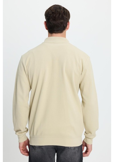 Tudors Erkek Slim Fit Dar Kesim Pamuklu Tam Fermuarlı Çift Cepli Dik Yaka Krem Sweatshirt Hırka-41890 Krem Tudors Erkek Slim Fit Dar Kesim Pamuklu Tam Fermuarlı Çift Cepli Dik Yaka Krem Sweatshirt Hırka-41890 Krem
