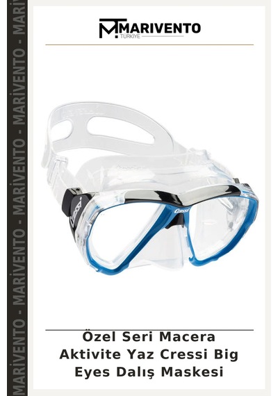 Özel Seri Macera Aktivite Yaz Cressi Big Eyes Dalış Maskesi Clear-Clear