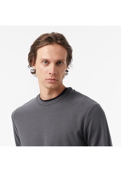 Nautica Erkek Gri Classic Fit Sweatshirt Düz K57090t Gri