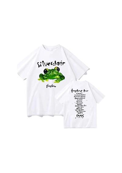 Startmore Beyaz Silvershirt Frogstomp 1995 Lar/erkekler -gömlek Hip Hop S Beyaz