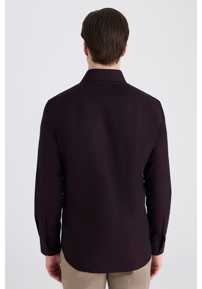 D'S Damat Ds Damat Slim Fit Bordo Armürlü Gömlek 5hf02ıg05185m Çok Renkli