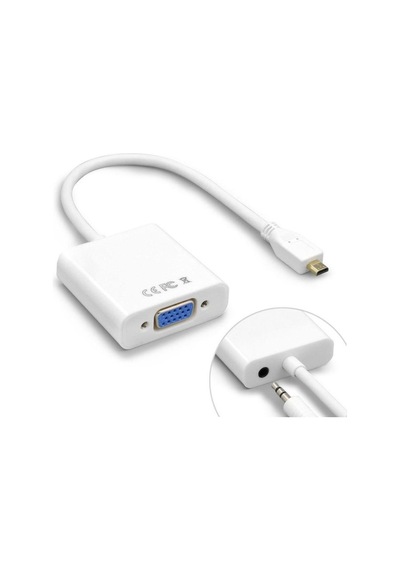 Micro Hdmi To Vga Çevirici Dönüştürücü Adaptör Ses Destekli