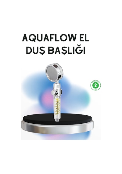 Start Stop Kontrollü El Duşu Basınçlı, Su Tasarruflu, Sağanak Yağmur Deneyimi Gümüş