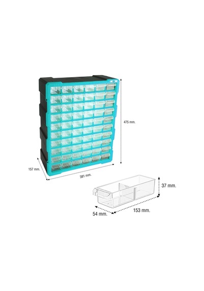 Eurostar Kkd5160 Dikey Monoblok Organizer Çekmece Seti 60'lı