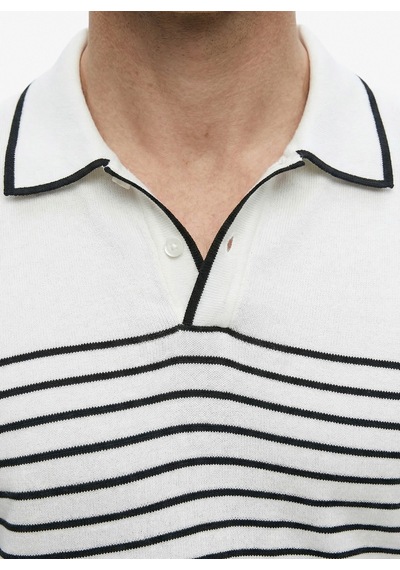 Fabrika Beyaz Erkek Slim Fit Polo T-shirt Porter N