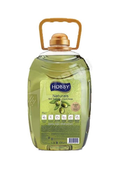 2 Adet Hobby Yeşil Natural Zeytinyağlı Sıvı Sabun Gliserinli 3 Lt