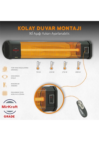 MirKraft Grade 2500 W Karbon Infrared Isıtıcı