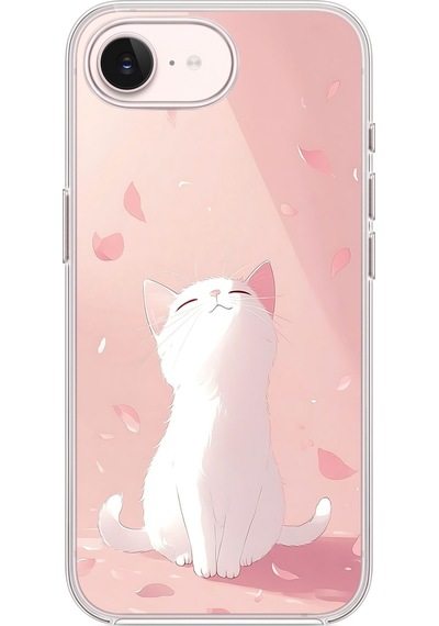 İphone 17e Uyumlu Minnoş Kedi Baskılı Silikon Kılıf