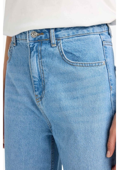 Defacto 90s Wide Leg Yüksek Bel Uzun Jean Yıkamalı Pantolon E9106ax25aunm85 Indigo